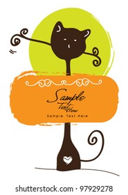 Cat greeting card