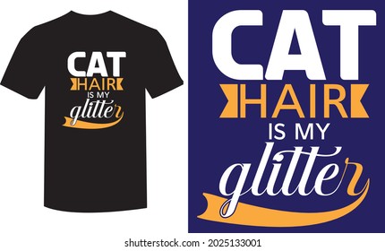 Cat Hair is my glitter t-shirt design template. 