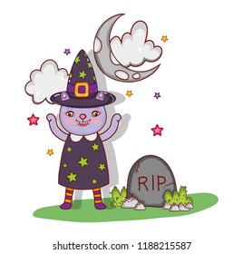 Cat with halloween costume