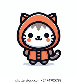Cat in a Halloween costume