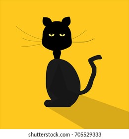Cat Halloween Flat Icon