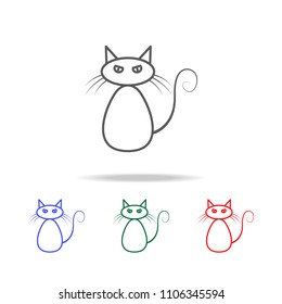 cat Halloween icon. Elements of Halloween in multi colored icons. Premium quality graphic design icon. Simple icon for websites, web design, mobile app, info graphics on white background