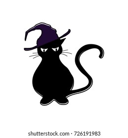 Cat halloween icon vector illustration on white background