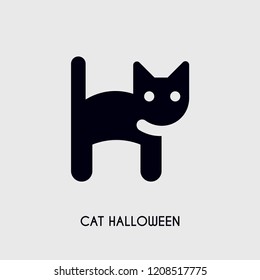 Cat Halloween vector icon