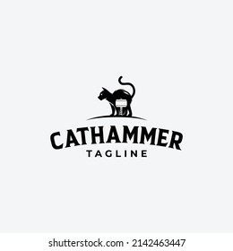 Cat Hammer Logo Creative Logoisolated Logo Stock Vector (Royalty Free ...