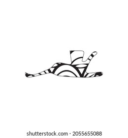 Cat Hand drawn coloring book for adult. Vector illustration cat. Zendala, design for spiritual relaxation.
