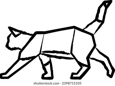 Cat hand drawn vector illustration