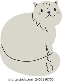 Katzenhand gezeichnete Vektorillustration