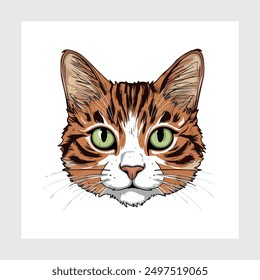 Cat and Hand drawn vector illustration sweet cat images