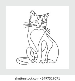 Cat and Hand drawn vector illustration sweet cat images