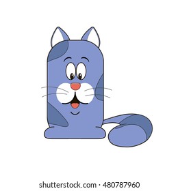 cat happy isolated