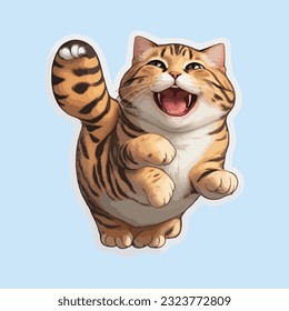 Diseño de vectores de instante feliz de gato