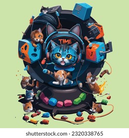 Cat happy then Nice Sticker
