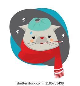 cat has a fever