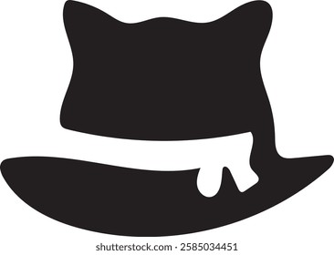 Cat hat silhouette vector illustration