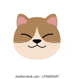 Cat head cartoon. Animal cartoon icon - Vector