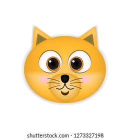 Cat head cartoon vector