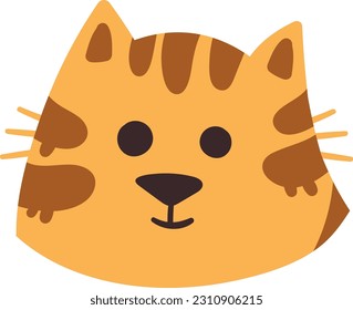 Cat head drawing cartoon design.