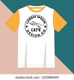 Cat head graphic design vector animal illustration for t-shirt.