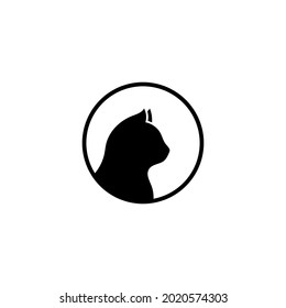 Cat head icon design illustration template