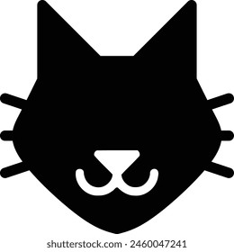 cat head icon, cat icon sign