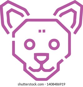 Cat head icon in trendy flat style isolated on white background