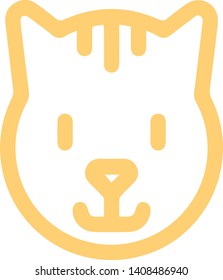 Cat head icon in trendy flat style isolated on white background