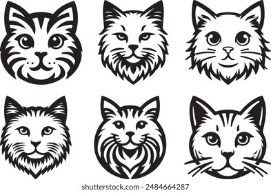 A cat head icon vector illustration
