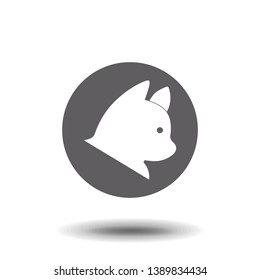 cat head icon vector symbol stock illustration web.