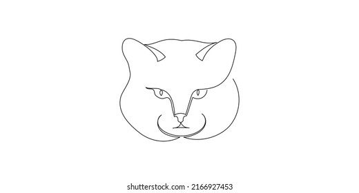 Cat head icons set. Vector illustration.