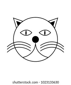 Cat head illustration