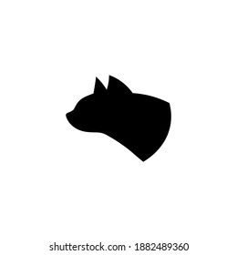 Cat head illustration for simple logo design. a modern vector design