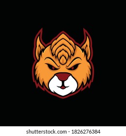 cat head illustration. vector. esport logo. logo