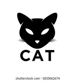 cat head logo design icon