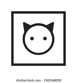 cat head logo icon simple perfect 