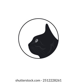 Cat head logo icon or symbol.