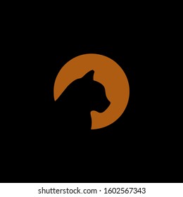 cat head logo. symbol design and vector