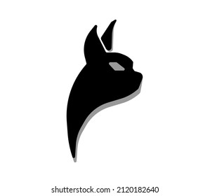 Cat Head Logo Vector Art Stock Vector (Royalty Free) 2120182640 ...