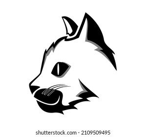 logotipo de cabeza de gato icono vector, logotipo creativo sencillo