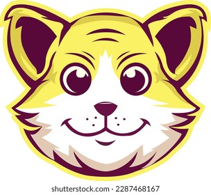 Cat Head Logo Vector Template Illustration Design. Mascot Transparent Cat Logo design Cat sport logo