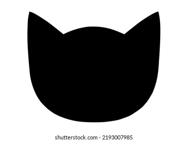 Cat Head, on white background 