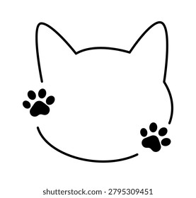 Cat head outline and