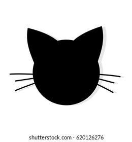 Cat head shape icon. Vector illustration