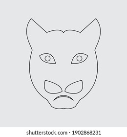 cat head sign and symbol design 
