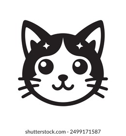 Imagen de Vector de silueta de cabeza de gato