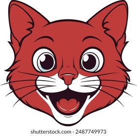 cat head silhouette vector style