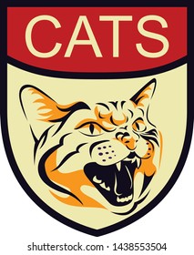 Cat head symbol or logo. - Vector.