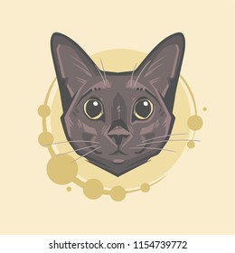 Cat head vector