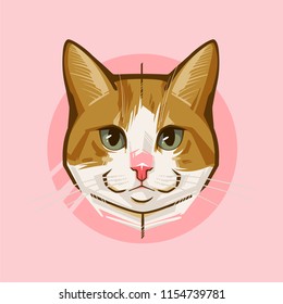 Cat head vector