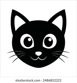 Ilustración de Arte vectorial de cabeza de gato